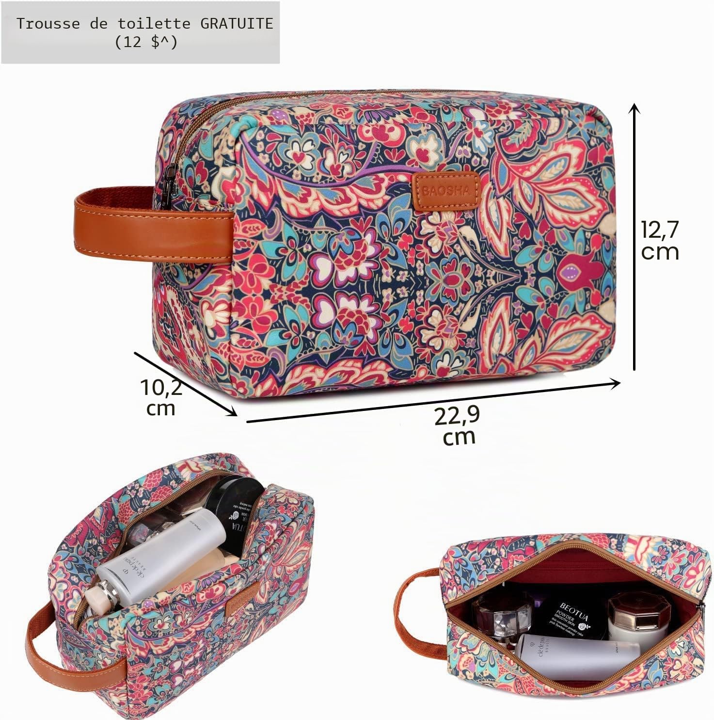 CN-01 Grand sac à dos pour ordinateur portable 15,6 pouces pour femme, sac à dos d'école, voyage, randonnée, sac à dos avec trousse de toilette gratuite, Hs, L