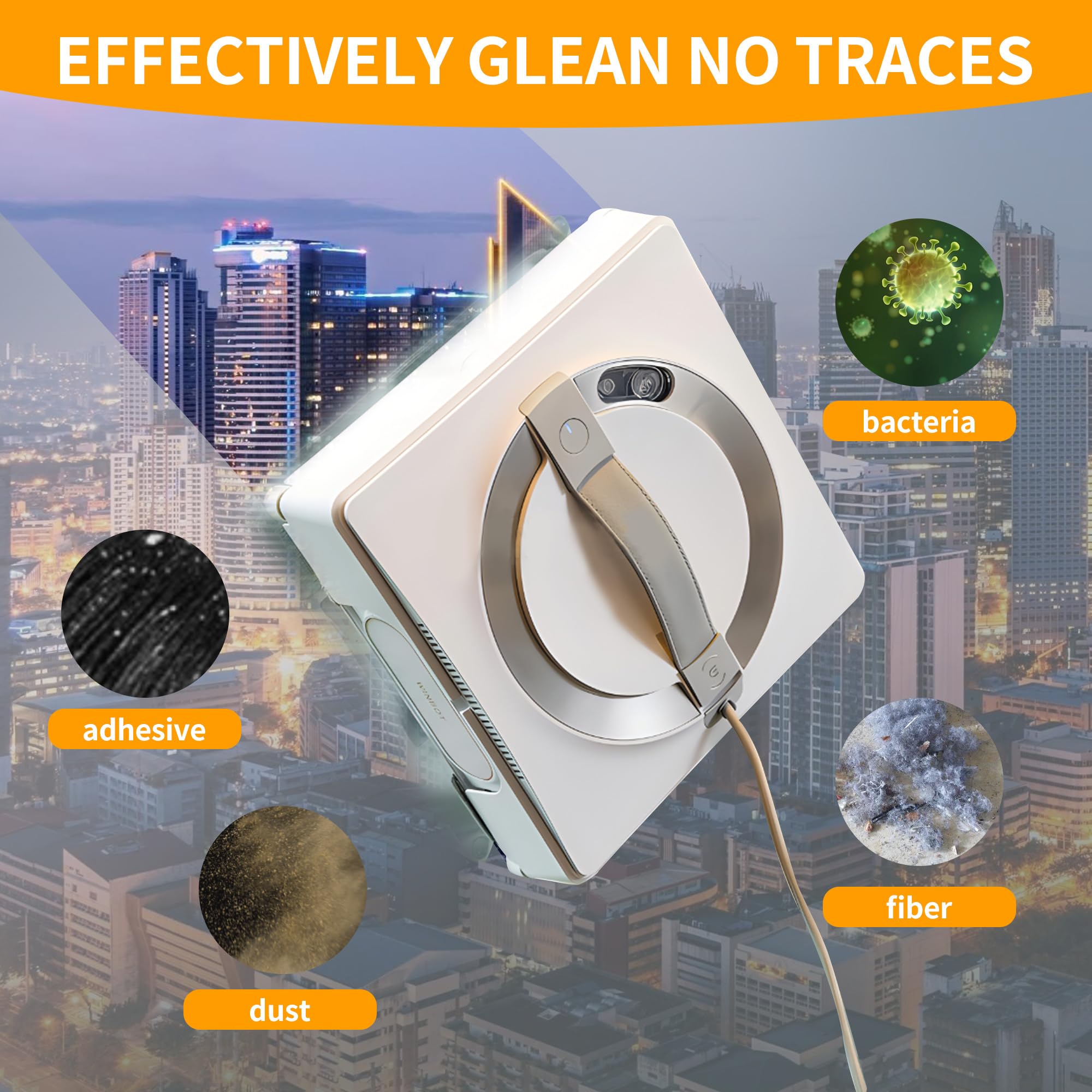 Lot De 12 Chiffons De Rechange Pour Robot Lave-vitres Ecovacs Winbot W1/W2 – Microfibre Lavable