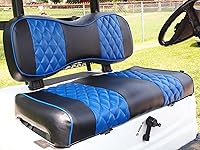 Vista 12 de Huskey - Fundas de asiento delantero y trasero para carrito de golf compatibles con modelos Yamaha G29 Drive & Drive 2 2007 en adelante, ajuste Negro