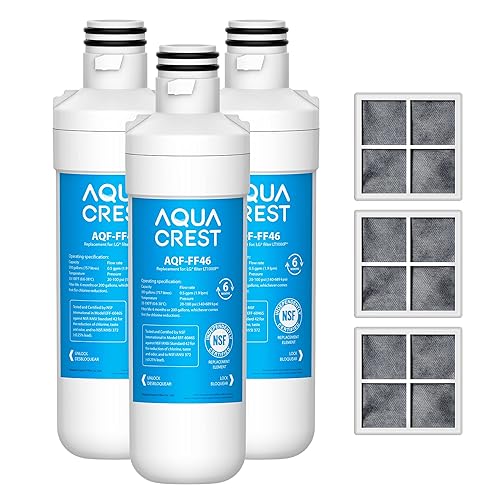 AQUA CREST LT1000PC ADQ747935 Refrigerator Water Filter and Air Filter,