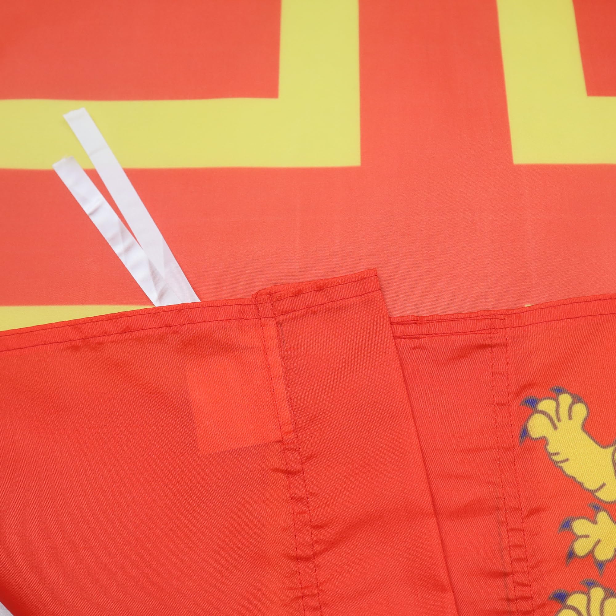 Pavillon Nautique Normandie Croix De Olaf 2 Lions 45x30cm - Drapeau Bateau Normand AZ FLAG