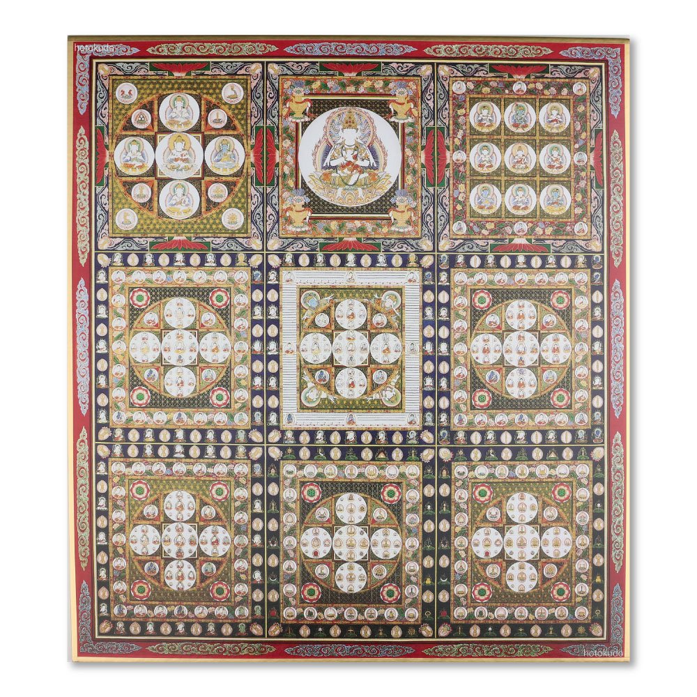 Amazon.co.jp: 仏画色紙 曼荼羅 金剛界 法徳堂 縦27.2cm×横24.2cm K014