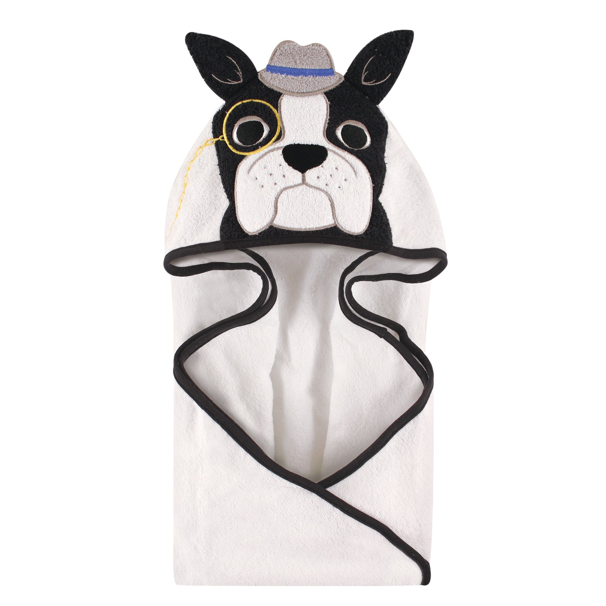 Hudson BabyHudson Baby Unisex Baby Cotton Animal Face Hooded Towel, Dapper Dog, One Size