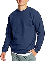 Vista 85 de Hanes Men's Ecosmart Fleece Sweatshirt, Pullover Crewneck Sweatshirt, Big & Tall, 1 or 2 Pack Denim Blue - 1 paquete