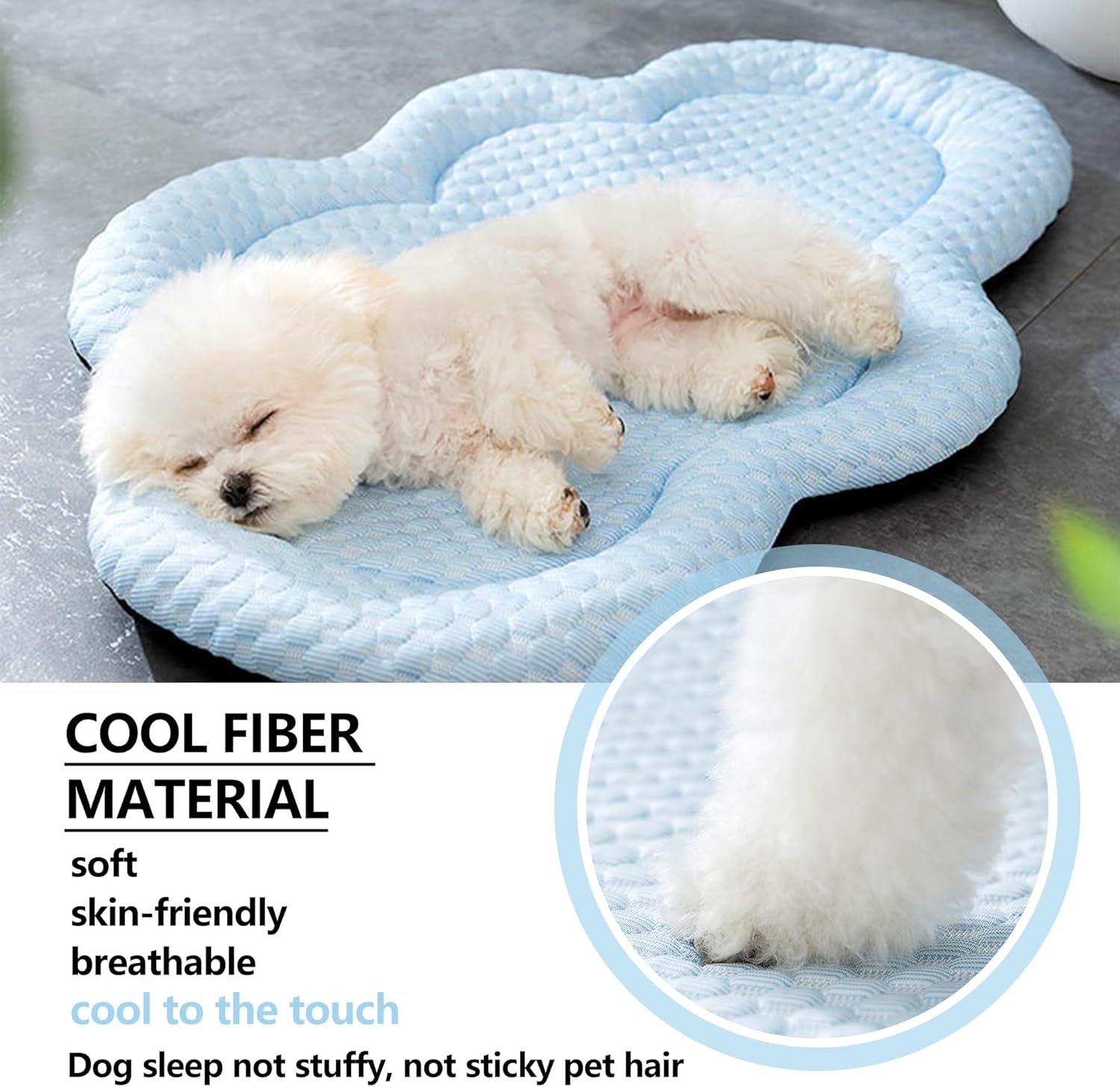 review Dog Cooling Mat Ice Silk Pet Cooling Pad, Self Cooling Dog Sleeping Bed, Soft & Cooling Pet Summer Cushion for Cats Dogs, Breathable Pet Cooling Blanket for Crate Kennels Sofa Floors Car Outdoor