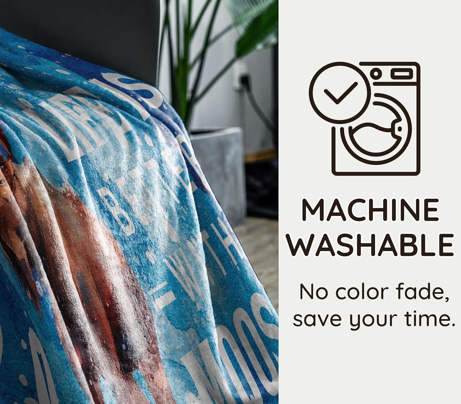 Moose Gift, Gift for Men Women on Birthday and Chirstmas, Flannel Plush Throw Blanket, 50"x 65" - Moose - Image 7