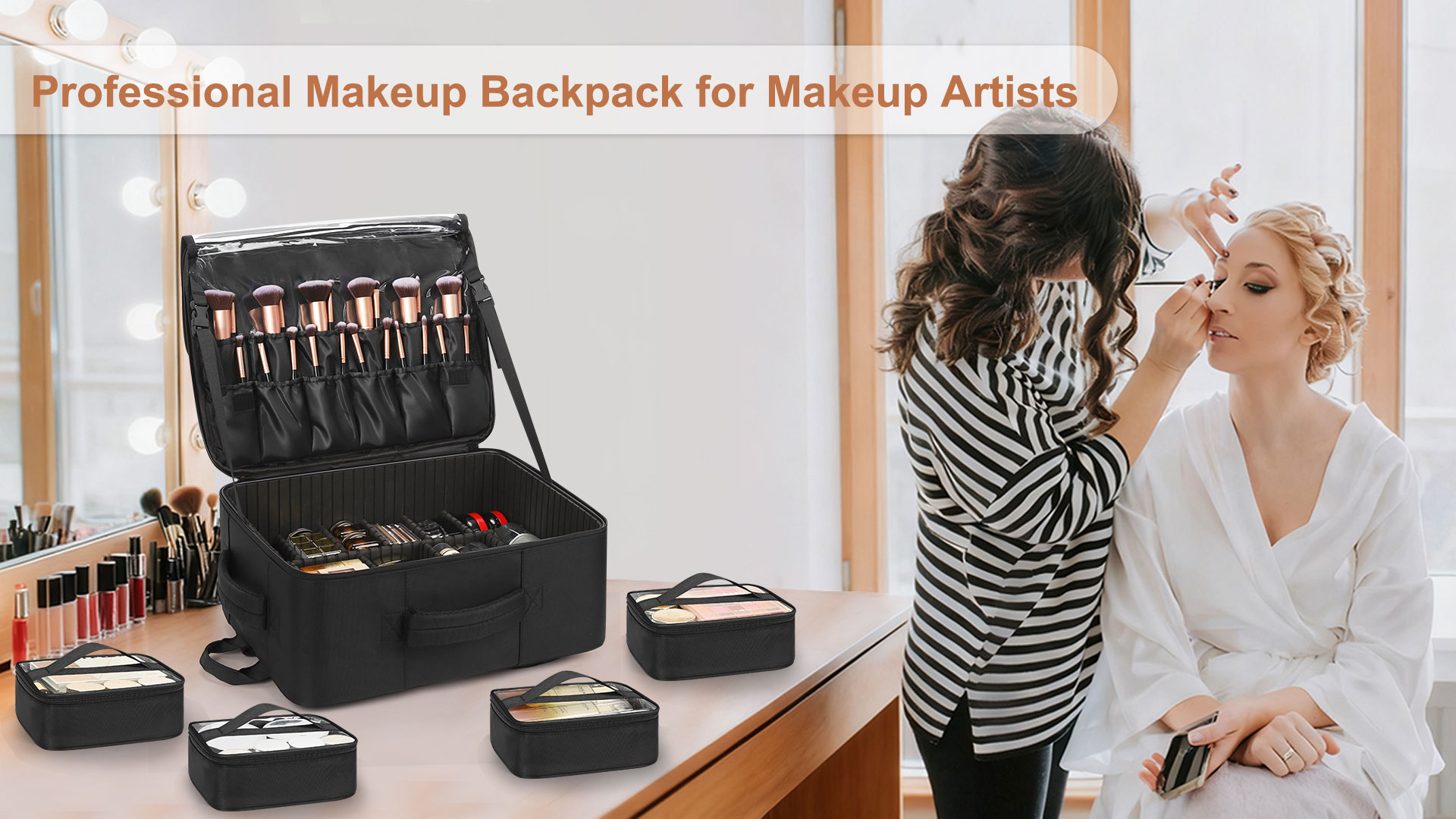Amazon.com : Relavel Makeup Backpack Extra Large Travel Train Case