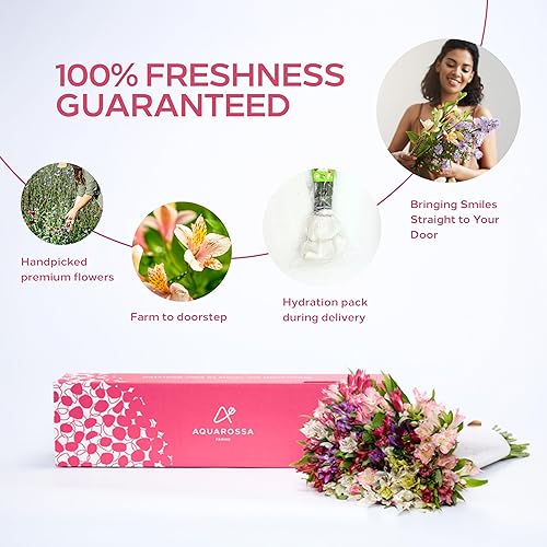 Miniatura 5 de Aquarossa Farms Flores para entrega, ramo de flores frescas, seleccionadas a mano de la granja, regalo para cumpleaños, aniversario o simplemente