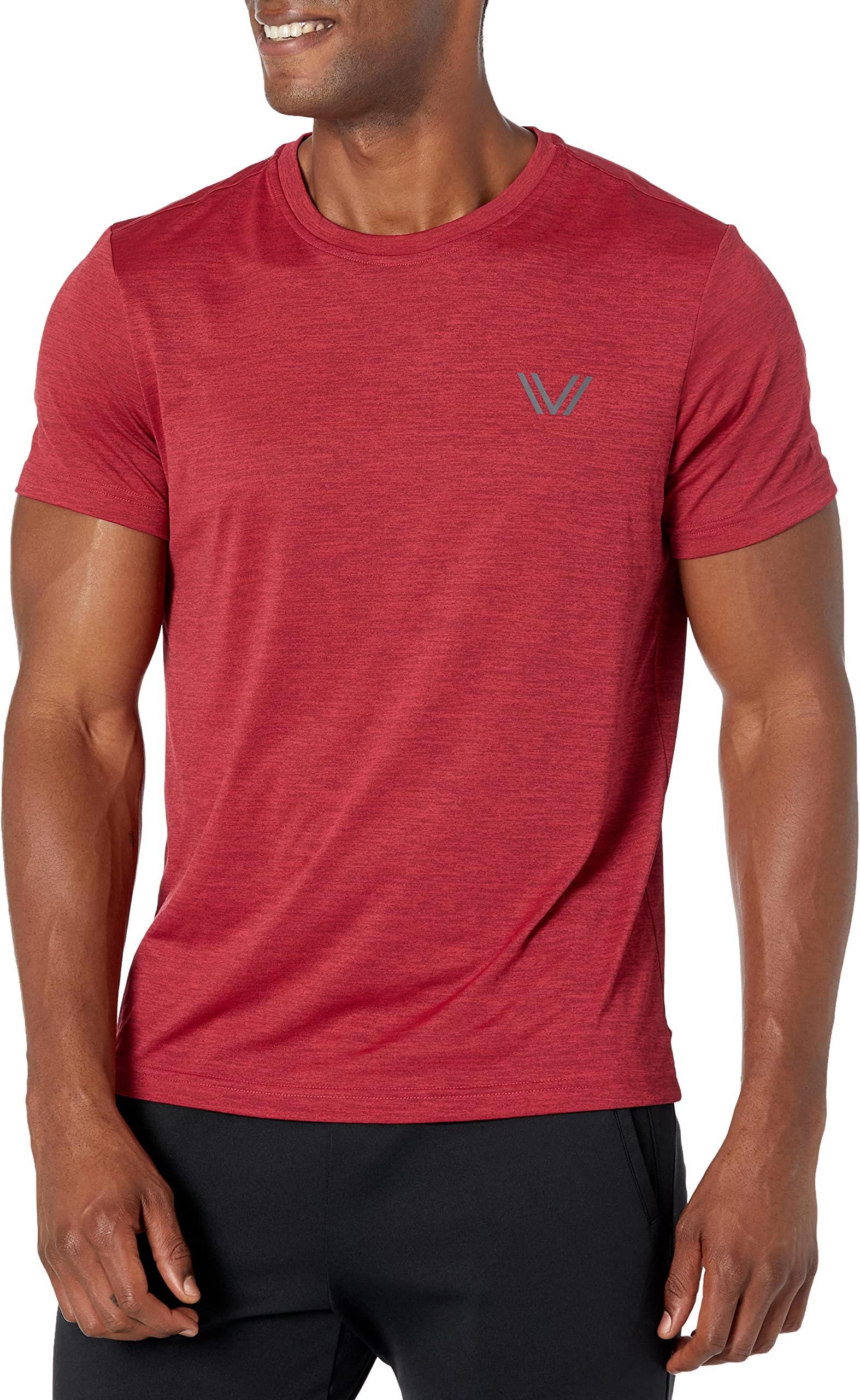 Peak Velocity Men's Aeros Performance Short Sleeve Quick-dry Athletic-Fit T-Shirt