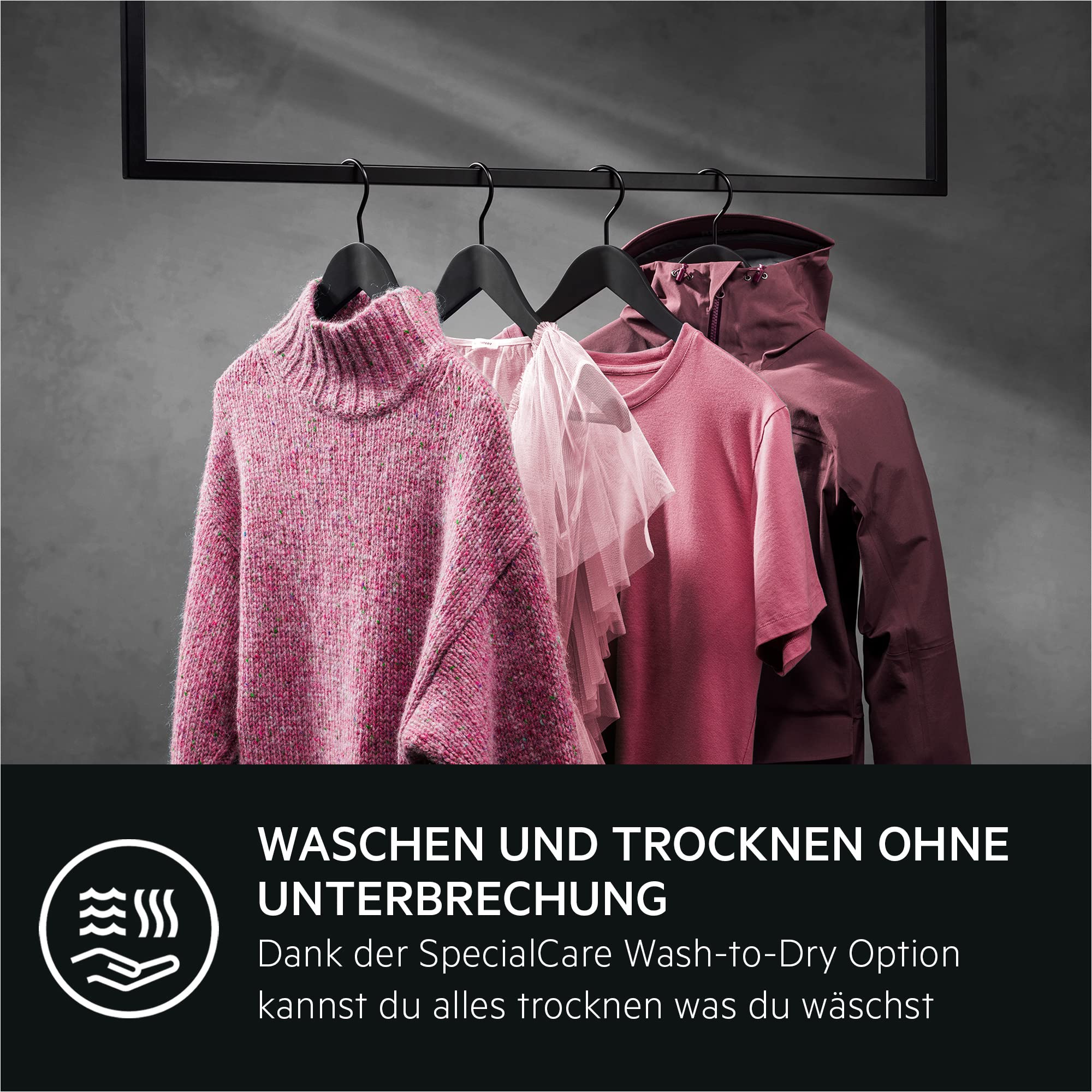 AEG Waschtrockner Serie 7000 ProSteam, 8 kg Waschen, 5 kg Trocknen, 1400 U/min, Inverter Motor, LWR7AMZ48WD