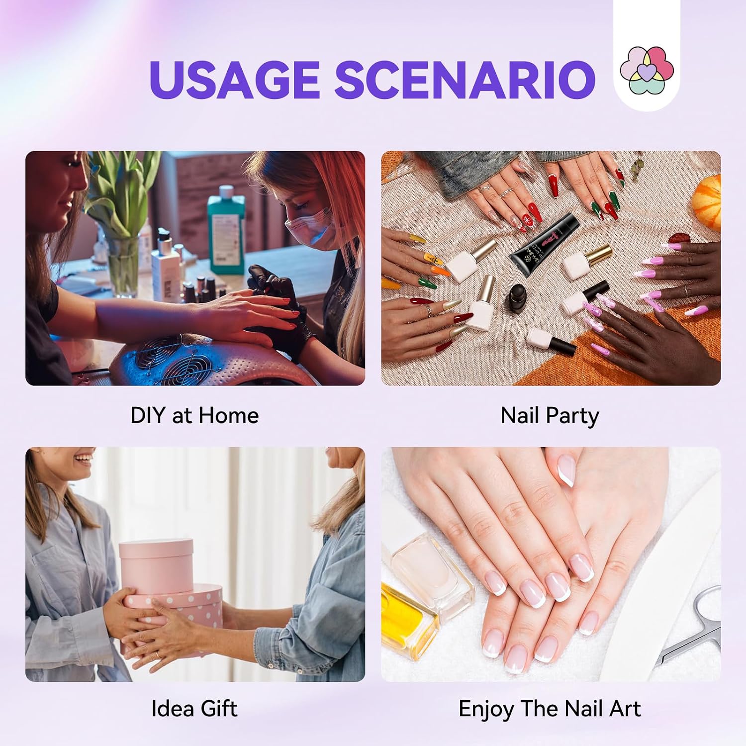 SAVILAND Acetone Nail Polish Remover Kit: 50 ML Expert Gel Nail Polish Remover Non-Drying Gel Remover with Cuticle Oil & Tools Quick Removal for Nail Polish Acrylic Dip Powder DIY Salon
