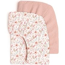 Lulu Moon Muslin Crib Sheets - Fitted Crib Mattress Sheets for Boys and Girl - 28"x 52", 2 Pack