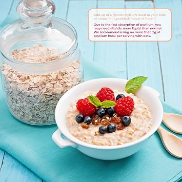 TheHealthyTree Company Organic Psyllium Husk, Whole, 500g