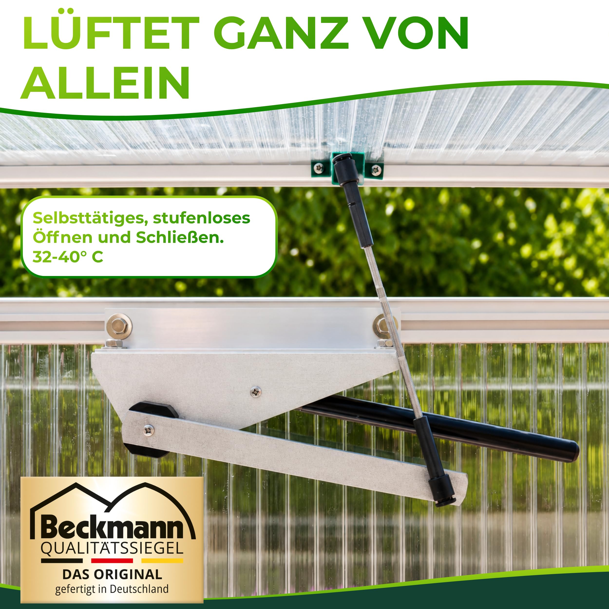 Beckmann automatischer Fensteröffner für Schildkrötenhaus 7kg Hubkraft 32-40°C Terrarium Zubehör