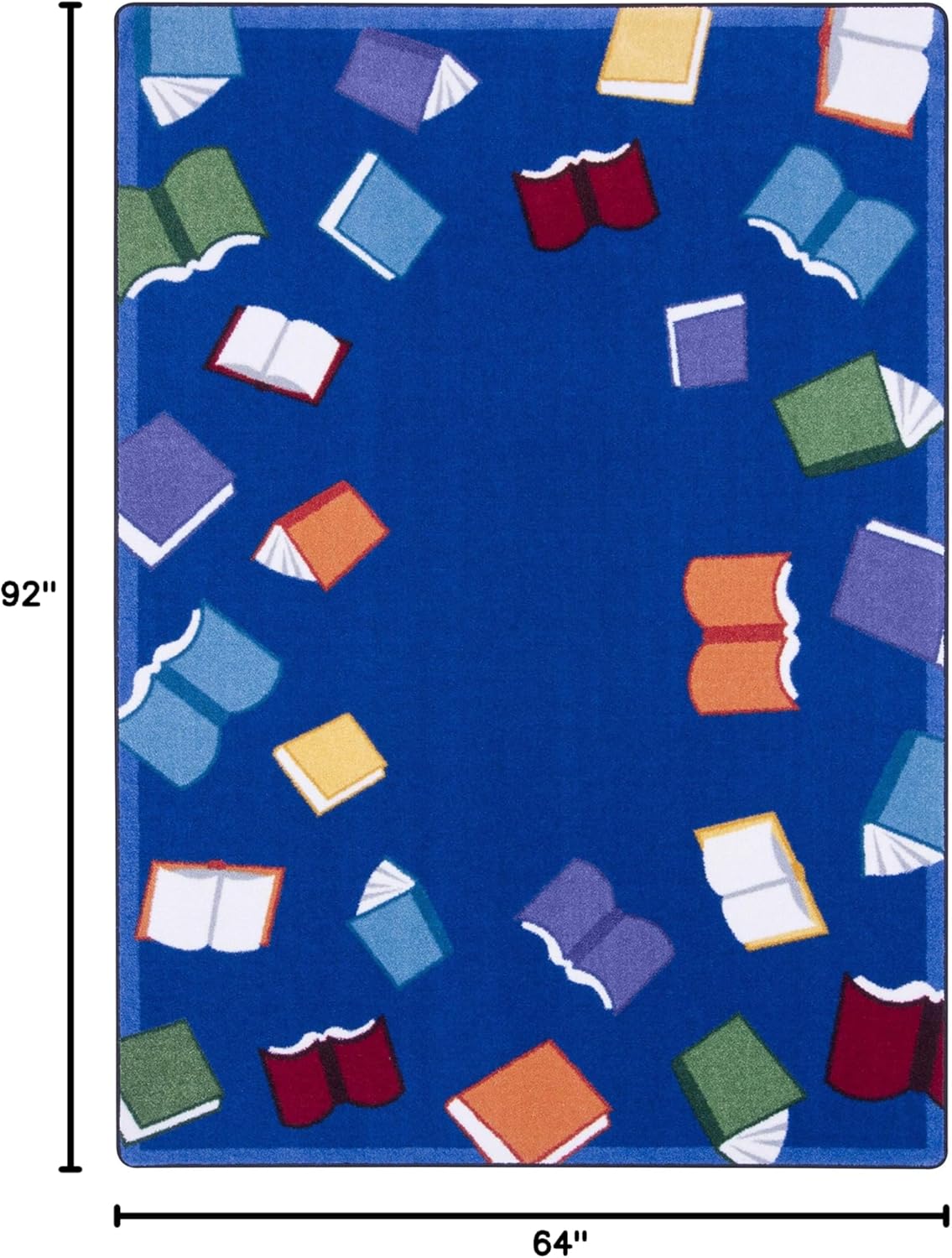 Joy Carpets Fly Away with Reading 5'4" x 7'8" Area Rug in Color Multi
