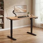 HUANUO Electric Standing Desk Frame,4 Memory Height Settings Height Adjustable Table Legs, Sit Stand Desk Frame Up to 47.2", Ergonomic Adjustable Desk Base Workstation, Black Frame Only