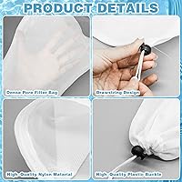 Vista 3 de Bolsa de malla de repuesto para aspiradora de piscina, bolsa de malla fina con cable de bloqueo, bolsa de filtro de aspiradora de piscina, bolsa