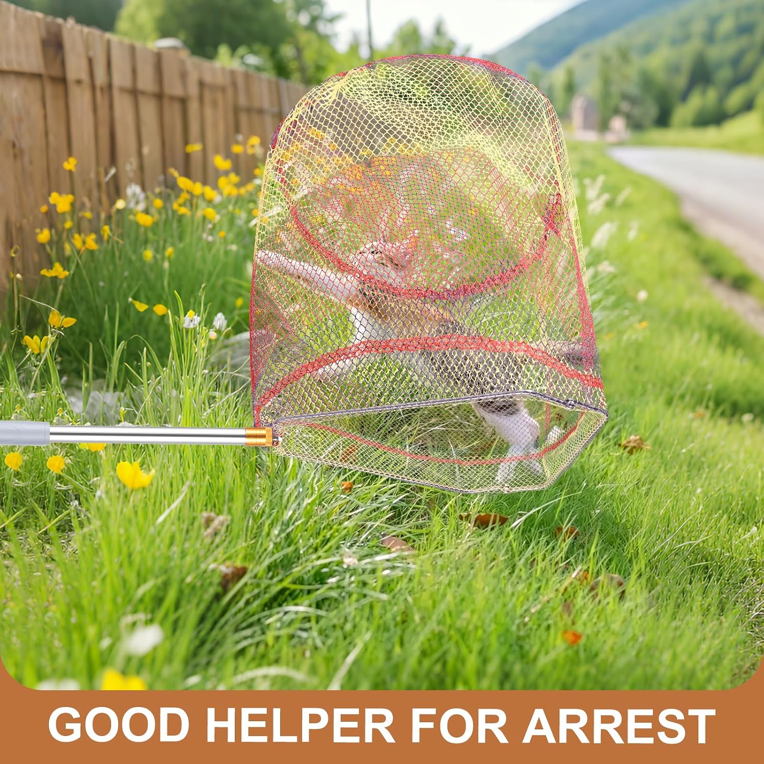 Chicken Catching Net 2 Pcs, 43" to 65" Adjustable Length Animal Net