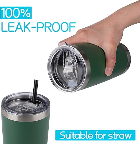 Miniatura 6 de Tapas de vaso de 20 onzas, 2 tapas de repuesto compatibles con YETI de acero inoxidable de 20 onzas, taza de café, tapas a prueba de derrames, se