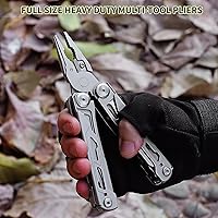 Vista 3 de POXIMO Multiherramienta 17 en 1, regalos para hombres, papá, él, alicates multiherramientas, kits de herramientas EDC, rellenos de calcetines
