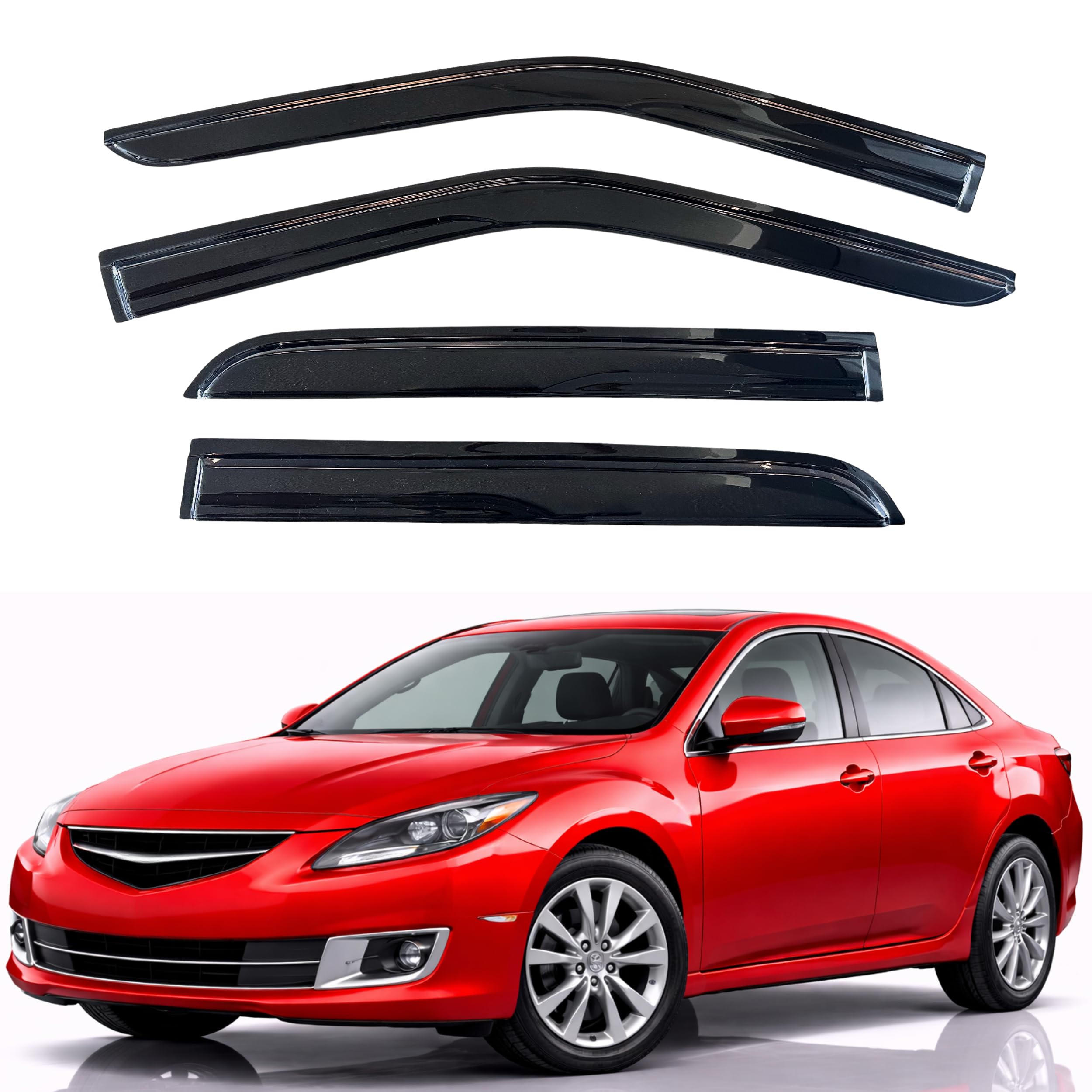 KPY Rain Guards Fit for 2009-2013 Mazda 6 Sedan