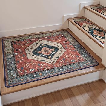 OJIA Non Slip Stair Treads Matching Mat for Wood Steps 31"x31" Landing Mat