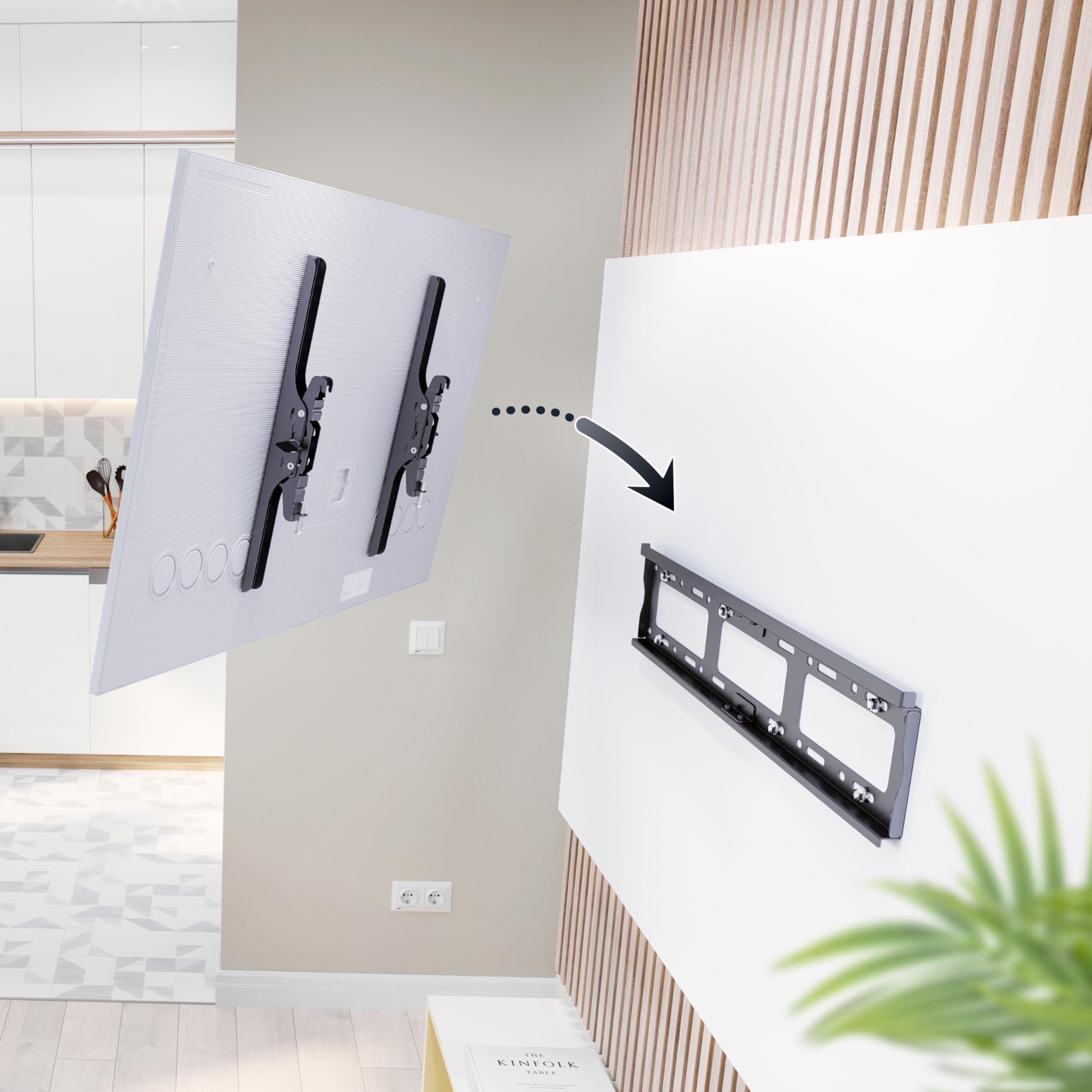 RICOO TV Muurbeugel Mount tilt en plat ca. 37-75 Inch LED LCD OLED Schermen N1964 Universeel voor VESA 300x200-600x400 Zwart RICOO TV Muurbeugel Mount tilt en plat ca. 37-75 Inch LED LCD OLED Schermen N1964 Universeel voor VESA 300x200-600x400 Zwart