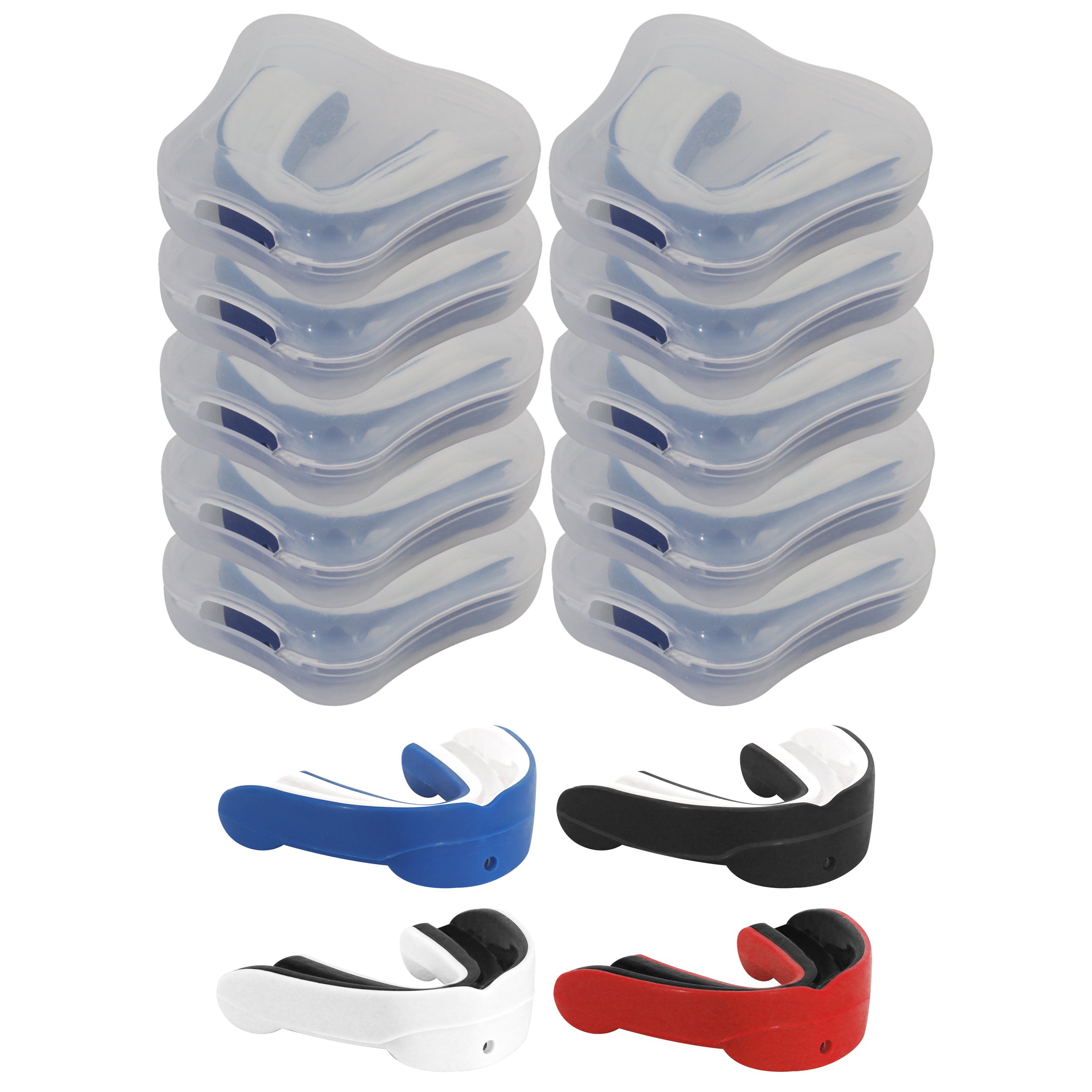 RingsideReflex Mouthguard (10 Pack), Black/White, One size