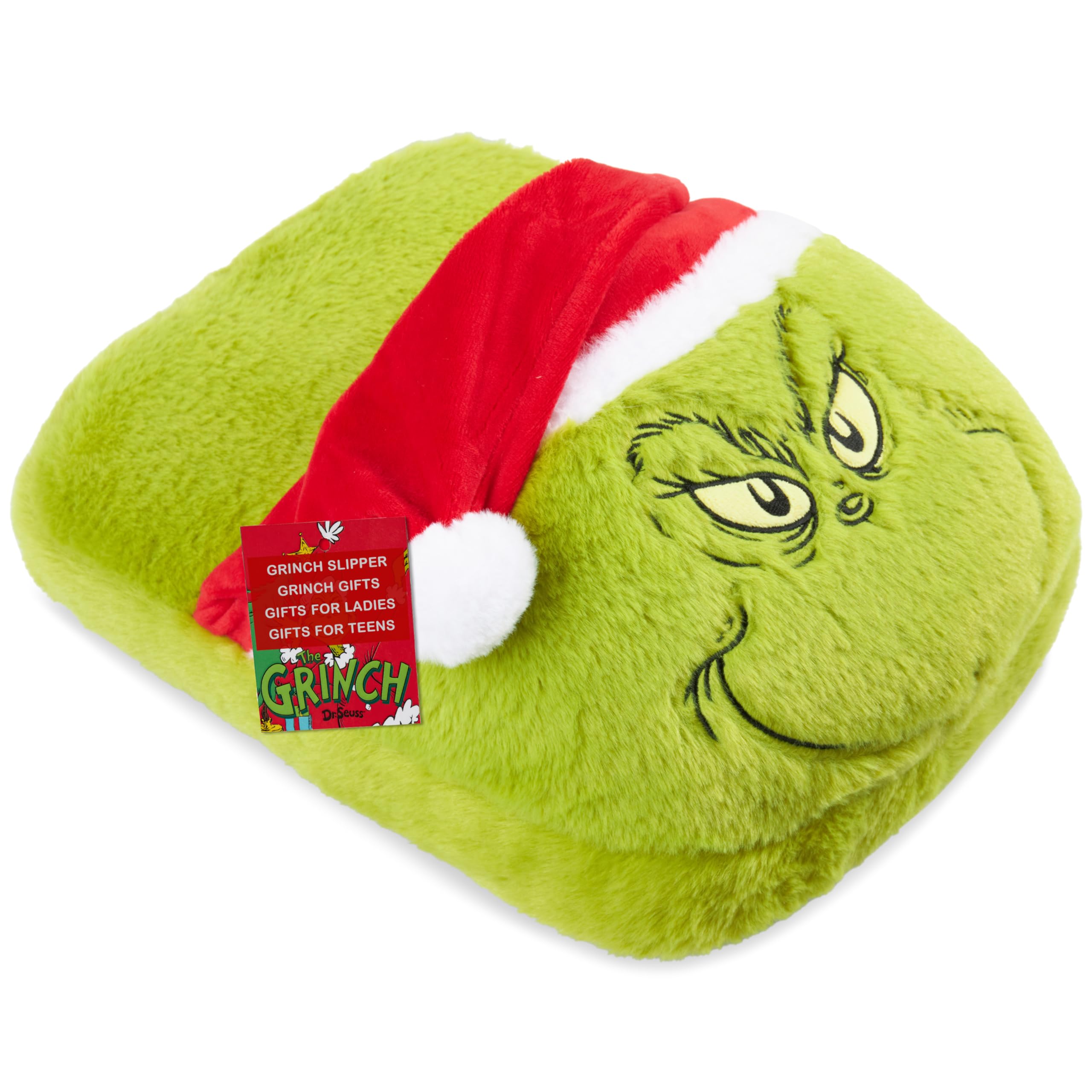 The Grinch Foot Warmer Women Teens UK 2-13.5, Kuromi Non Electric Fleece Foot Muff Adults, Natural Heated Non Slip, Arthritis Muscle Pain (Green Grinch)