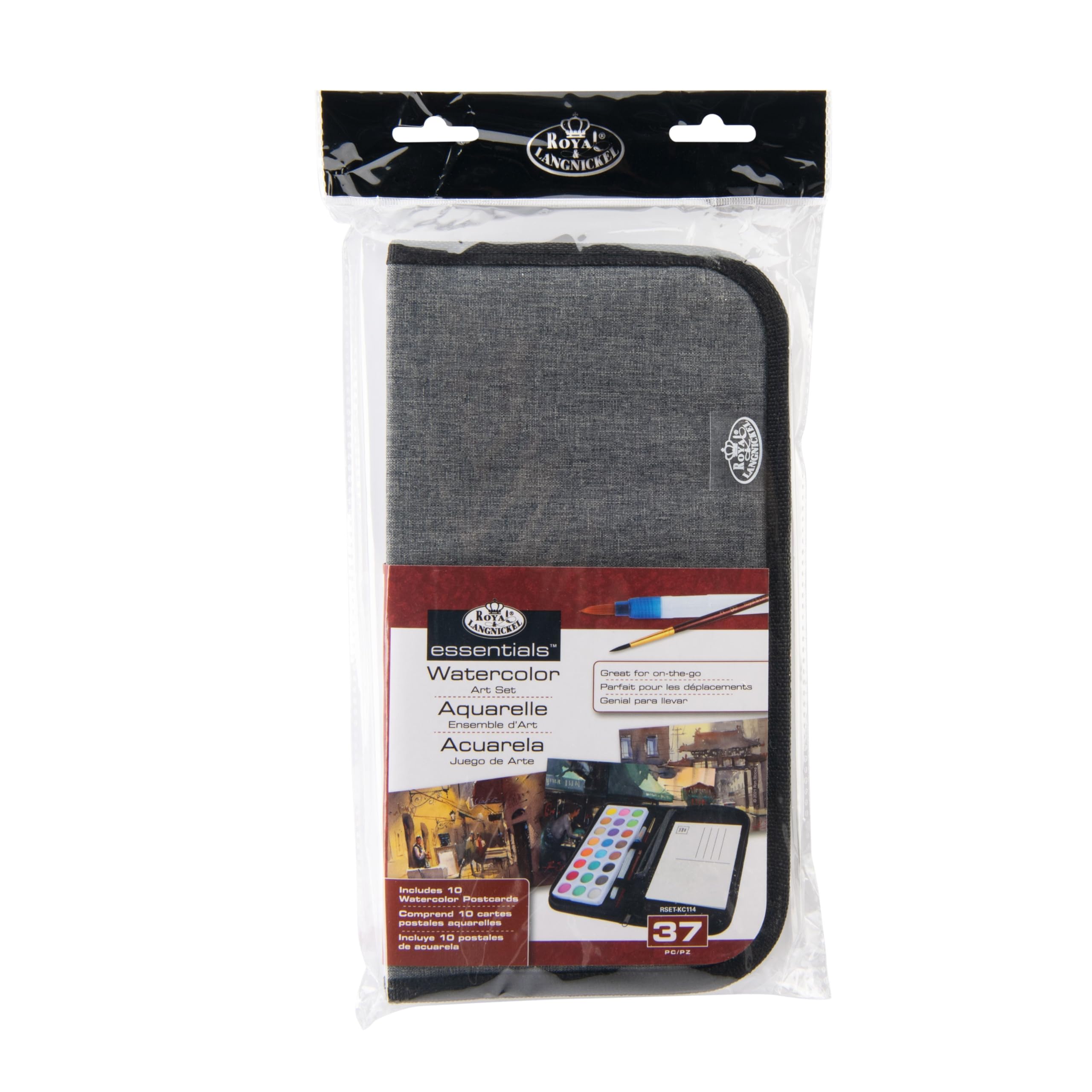 Royal & Langnickel Multicolor Essentials Keep N' Carry Watercolor Set, 37Pc