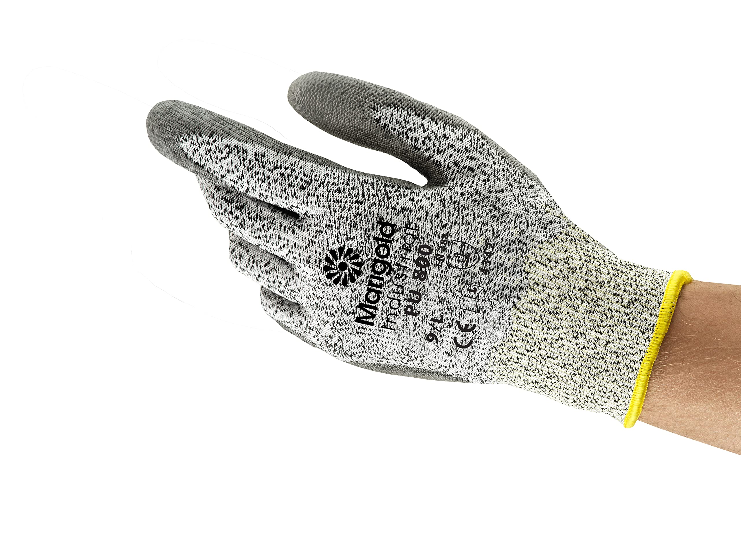 Ansell PU800 Gants en polyéthylène, protection contre les produits chimiques et les liquides, Gris, Taille 6 (Sachet de 12 paires)