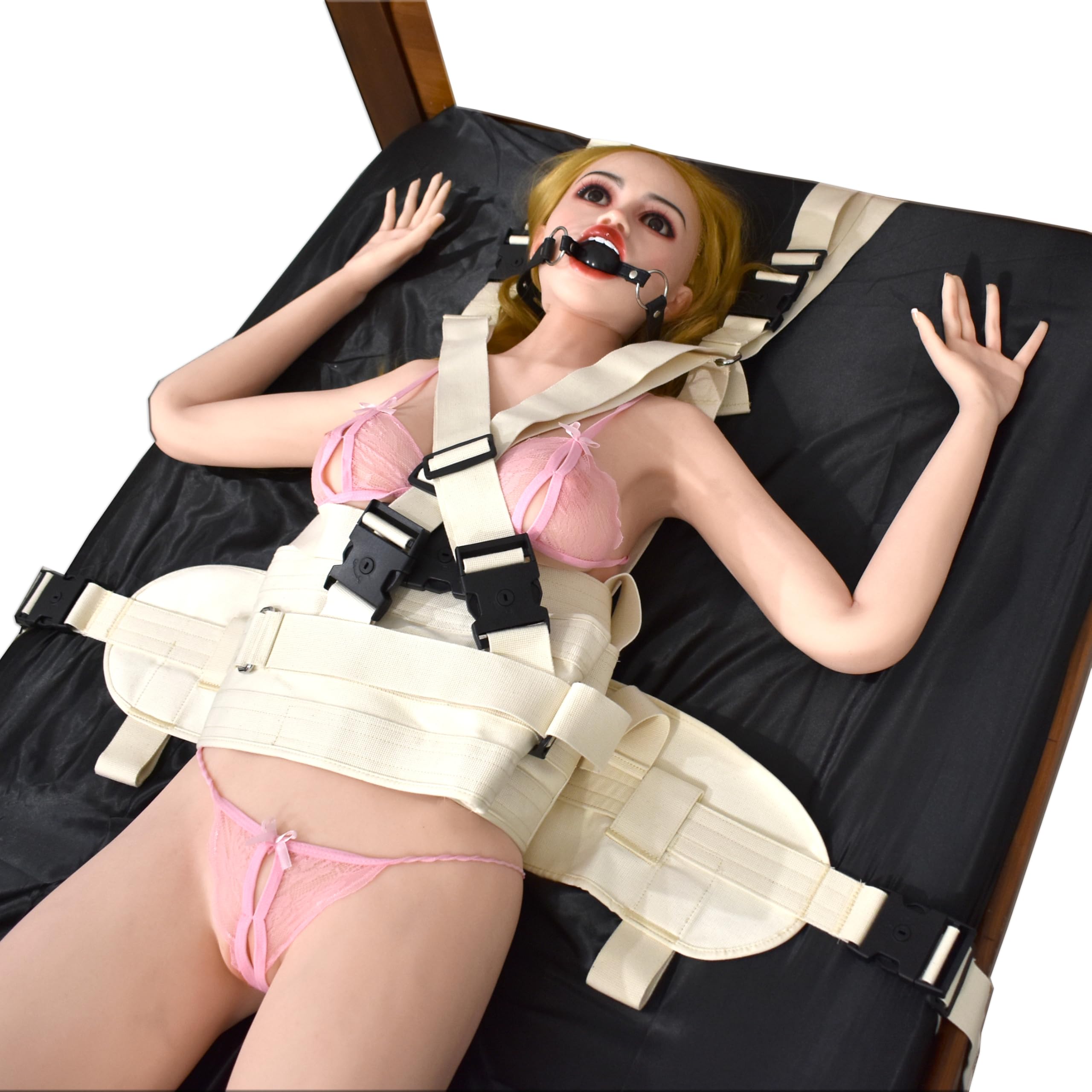 Attache de lit verrouillable pour clinique - Ceinture de bondage pour le torse - Sex toy BDSM fétiche + clé - Fixation
