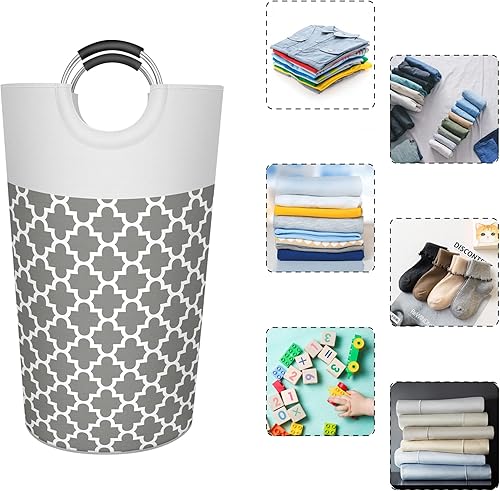 Miniatura 4 de Caroeas Cesta ligera para ropa sucia de 90 litros (13 colores), cesta de lavandería impermeable, bolsa de lavandería con asas acolchadas, cesta de