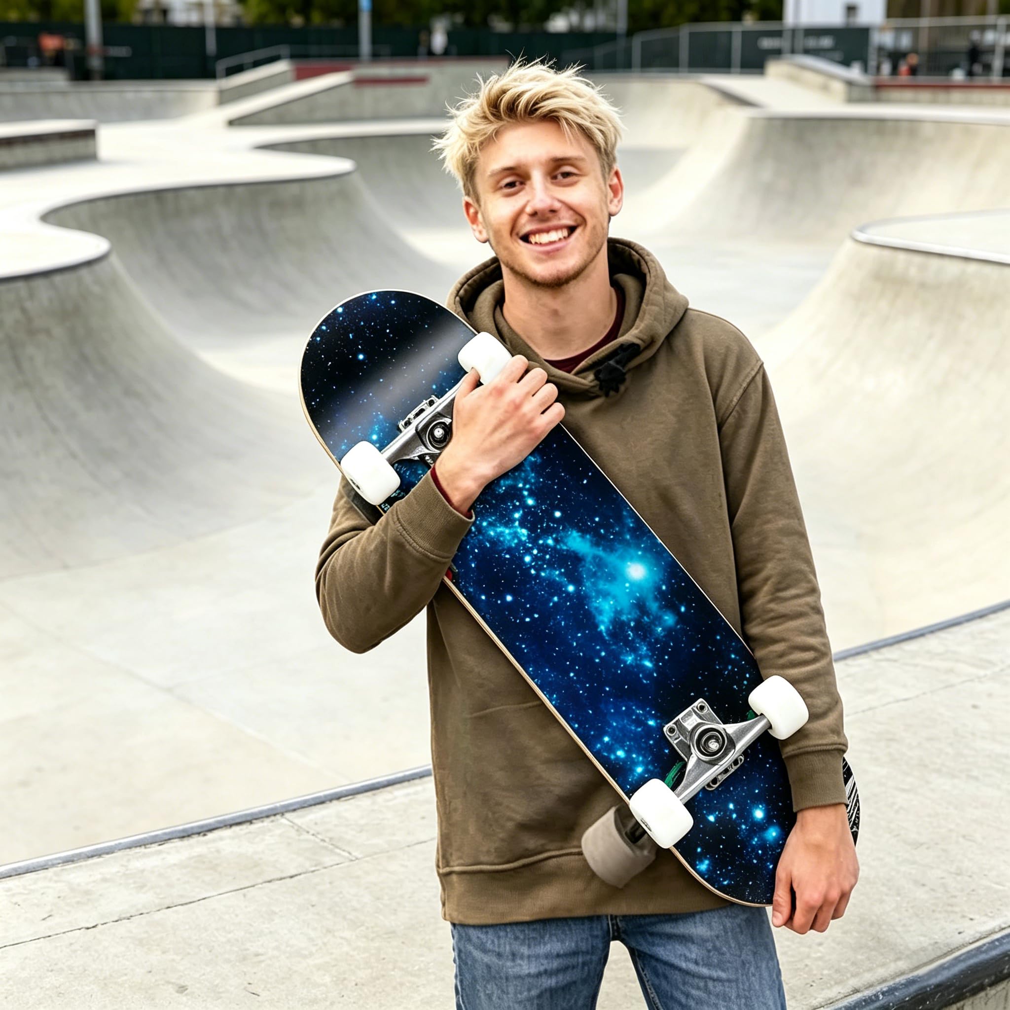 Longboard 31 pollici Drop-Through Freeride Skating Cruiser Straßen Skateboard con Light Up Wheels per ragazze principianti e bambini adulti come regalo