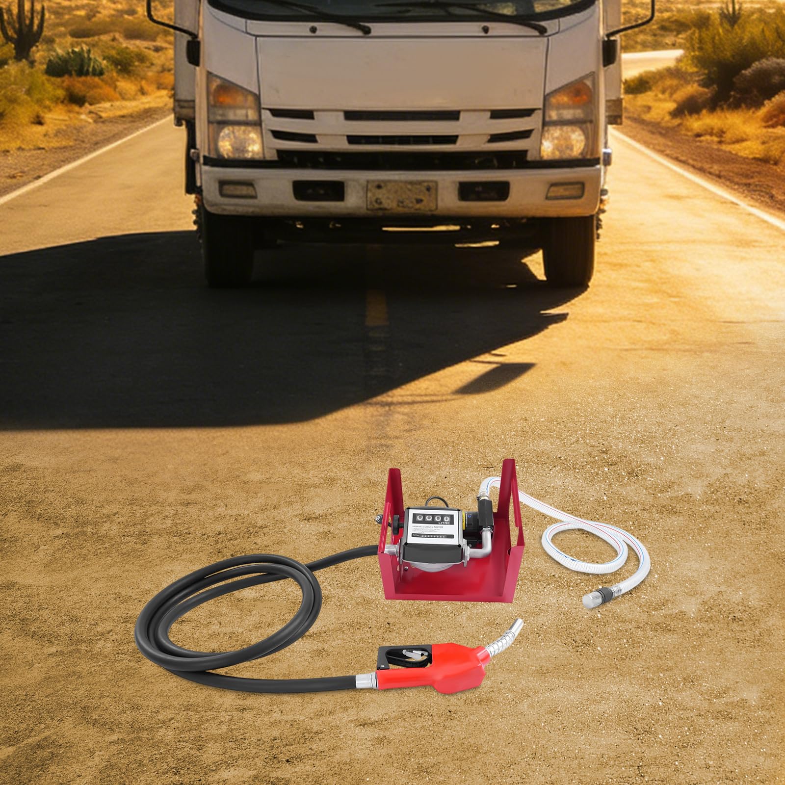 Bomba diésel de 230 V, 200 W, 50 L/min, bomba de aceite autocebante, bomba de combustible con pistola de extracción y regulación de velocidad de 3 velocidades, para excavadoras, tractores, tanques de