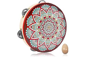 8" Wooden Tambourine Hand Held Drum: A Rhythm-Filled Treat for All