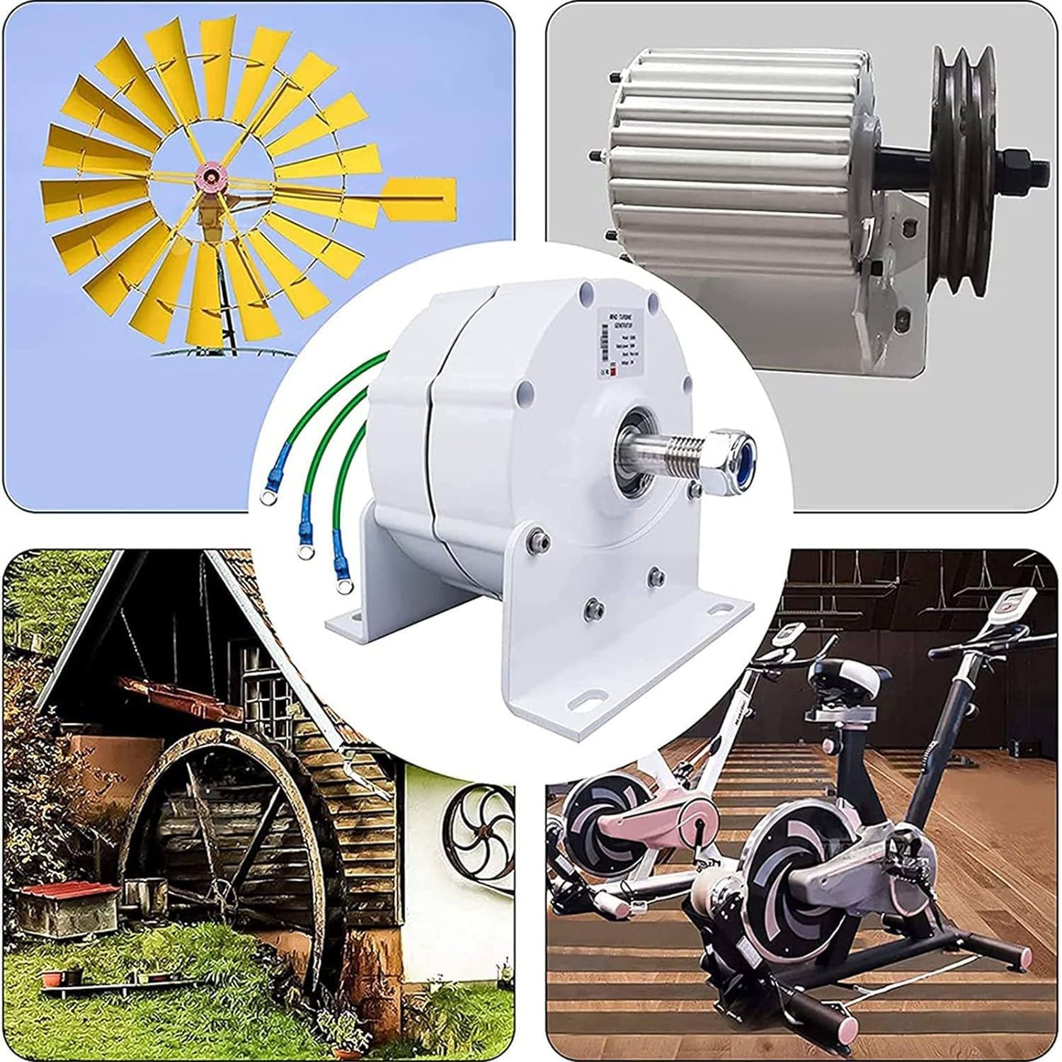 Generator wiatrowy 10 kW z magnesem trwałym bez przekładni, 12 V/24 V/48 V do użytku domowego poza siecią.