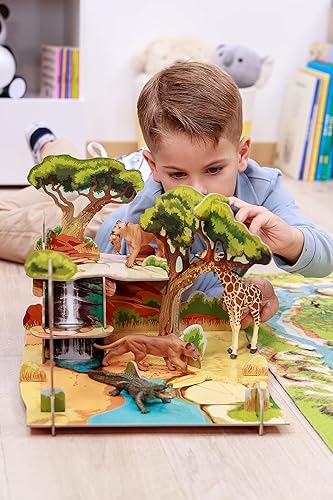 Miniatura 3 de Papo - Figura de hiena manchada - Juguete africano de vida silvestre para niños a partir de 3 años - Modelo carnívoro pintado a mano con detalles