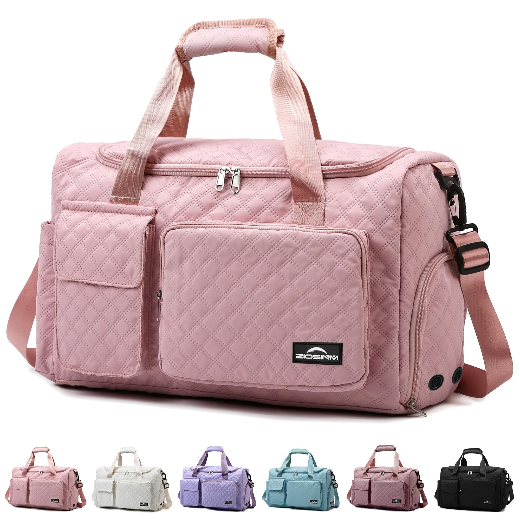 ZIOSINM Sporttasche Damen，Reisetasche mit Nassfach und Schuh