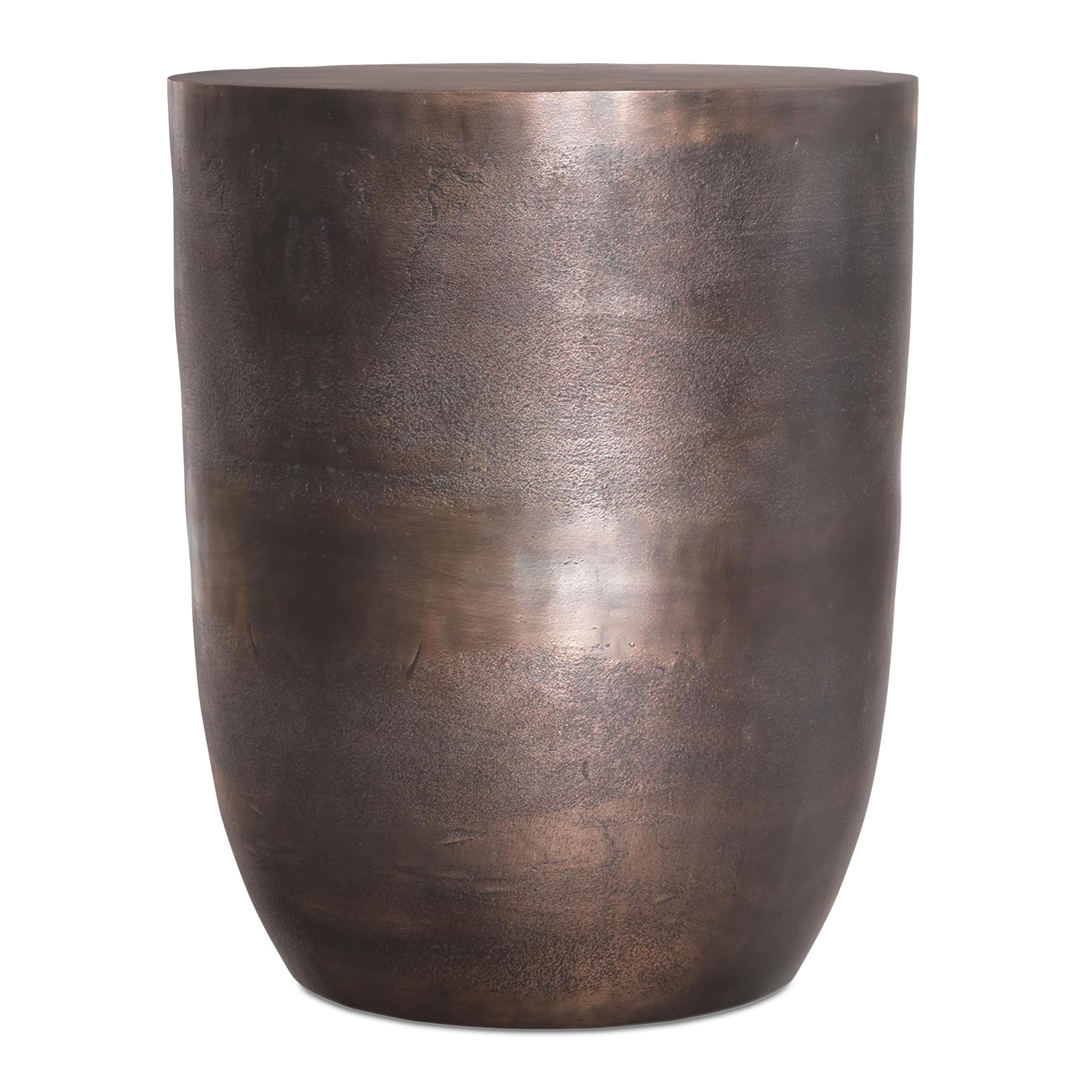 SIMPLIHOME Nova 19" Wide Round Iron Table in Copper Ombre | Industrial cast aluminum accent table with handcrafted finish; assembled side table or end table for living room or bedroom.