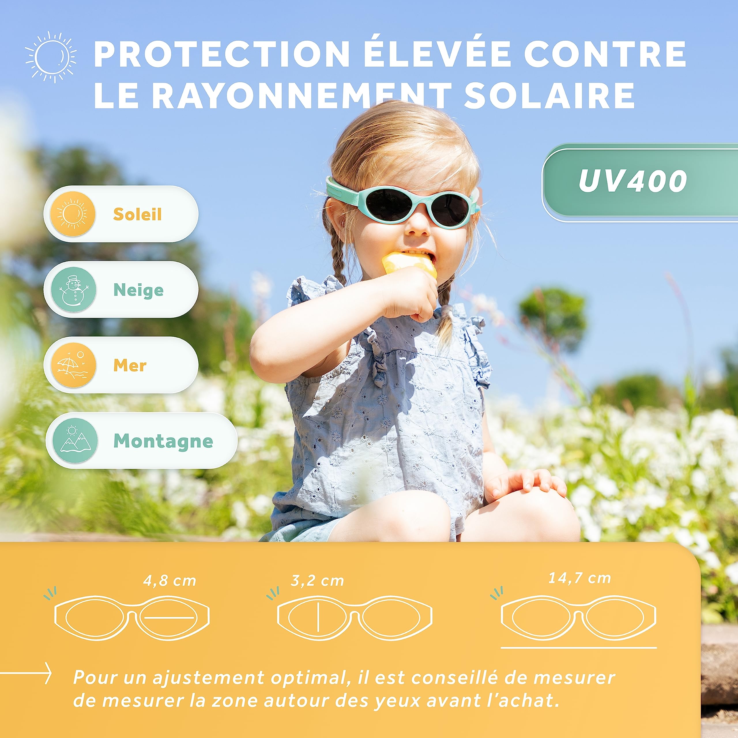 Schallwerk ® Baby Sun+ | Lunettes de soleil bébé de qualité supérieure pour les enfants de 6 à 36 mois - lunette de soleil enfant - lunette de soleil bebe - lunette soleil
