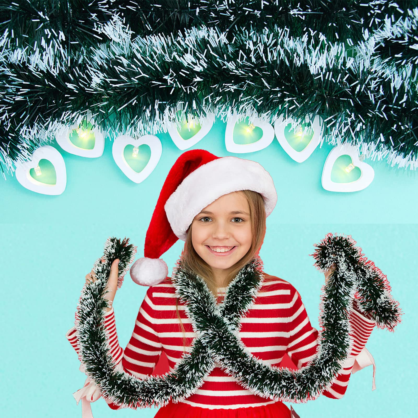 Ghirlanda Di Orpelli EBOOT Argento 10 Metri - Decorazione Natalizia Per Albero E Casa