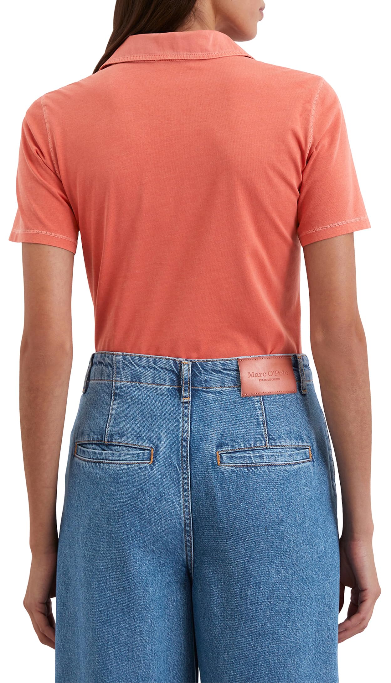 Marc OߴPolo Donna Maglietta Polo a Maniche Corte in Cotone bio Slim Fit