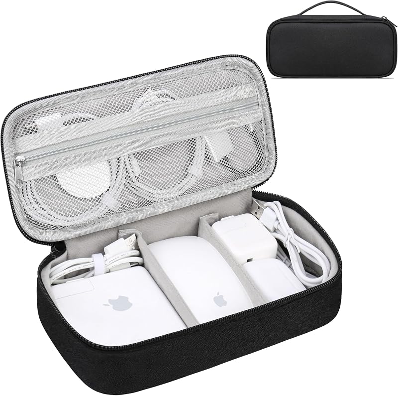 Lacdo Elektronikai Kábel Tároló Szervező Táska USB Pendrive SD Kártya Apple Pencil Fülhallgató MacBook Töltő Fekete