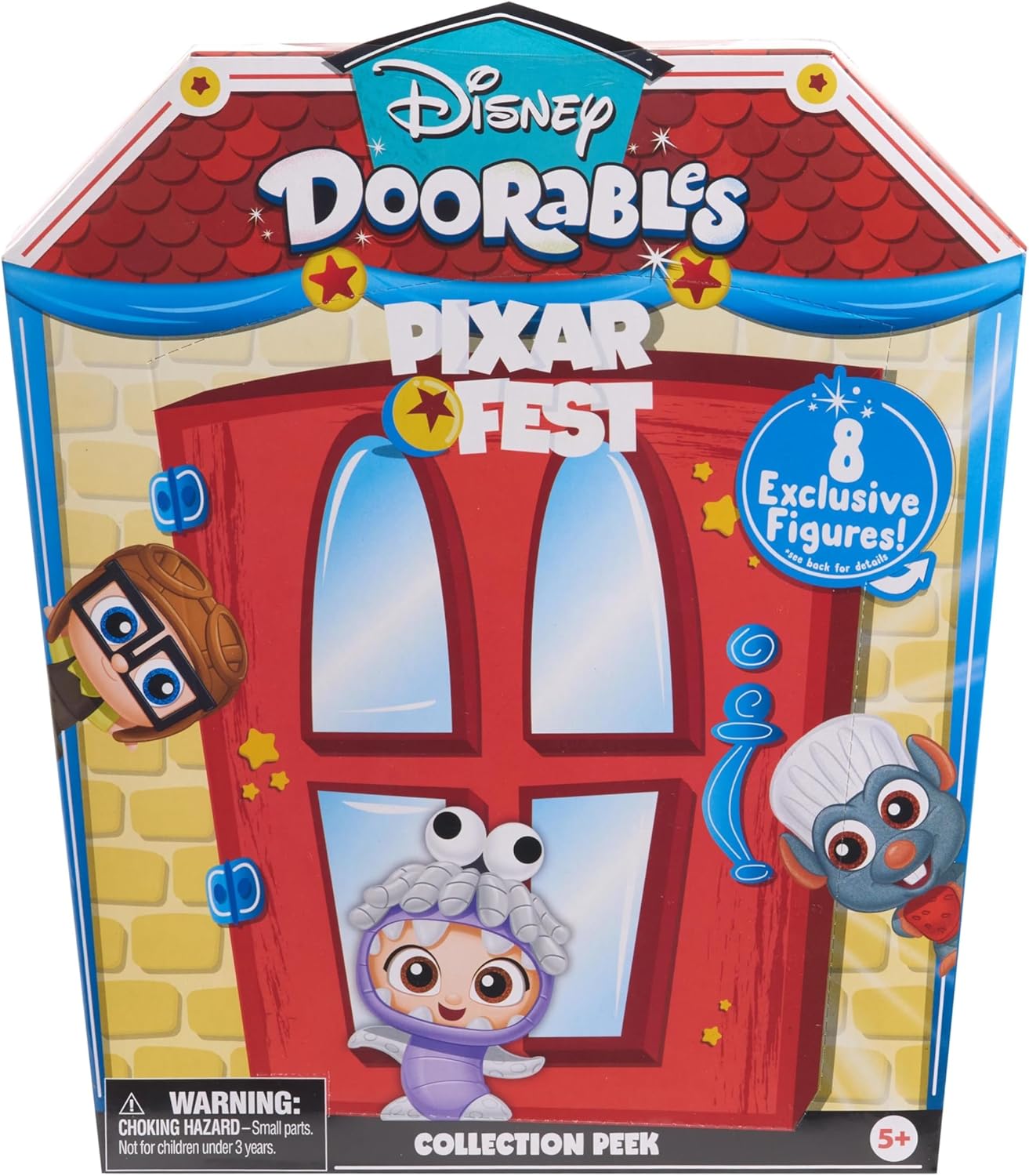 Disney Doorables Pixar Fest Collection Peek, 8-pieces, 1.5-inch Collectible Figurines, Kids Toys for Ages 5 Up by Just Play