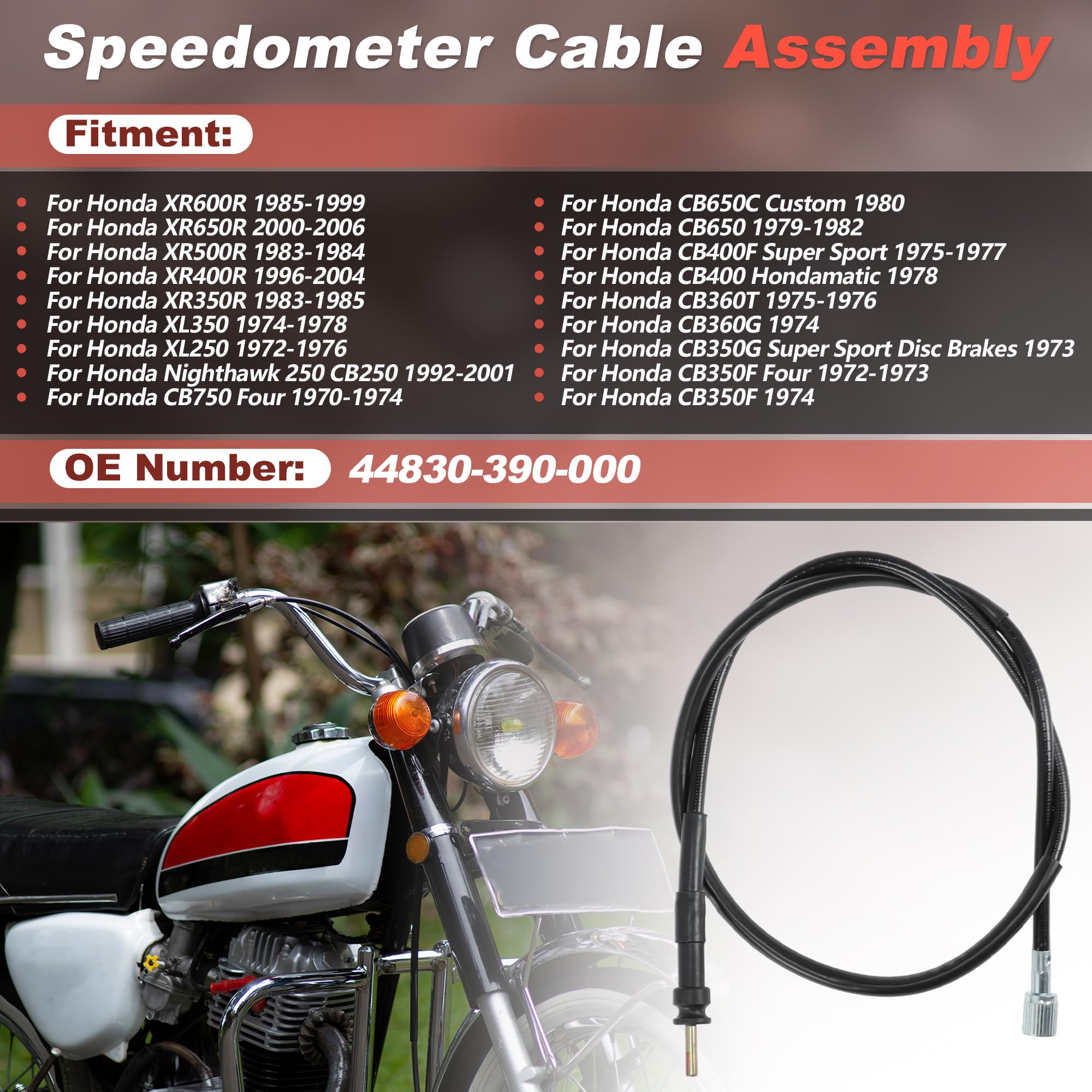 Amazon.com: Hihaha 44830-390-000 Speedometer Cable for Honda