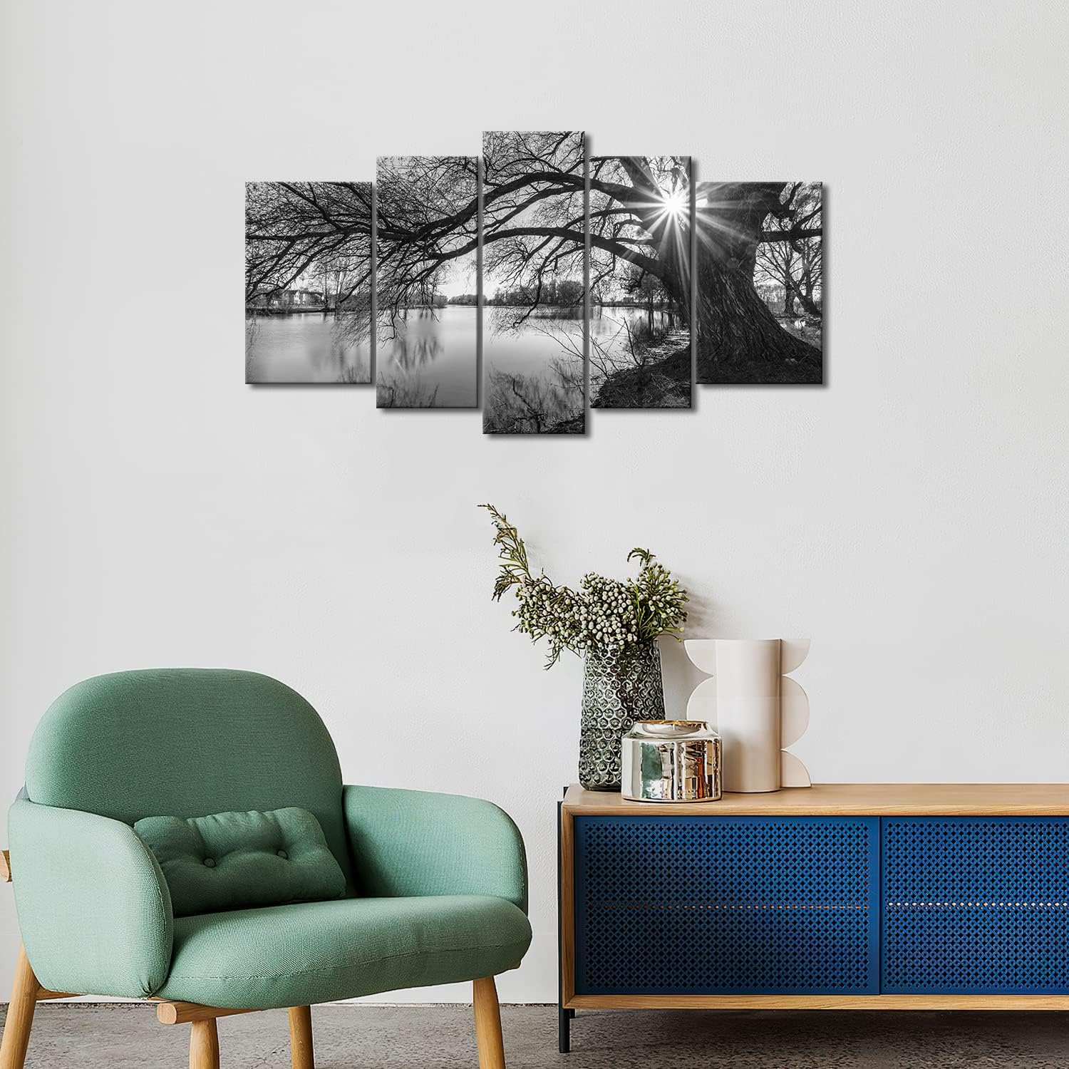 Tree Silhouette Modern Canvas Wall Art