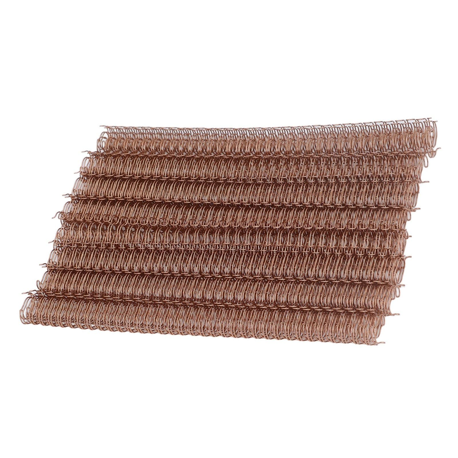 100 Stück Doppelring-Drahtbinderücken, Kapazität 100 Blatt, 3:1 Teilung, 34 Schlaufen, 12,7 mm Durchmesser, Set für A4-Papier (Roségold)