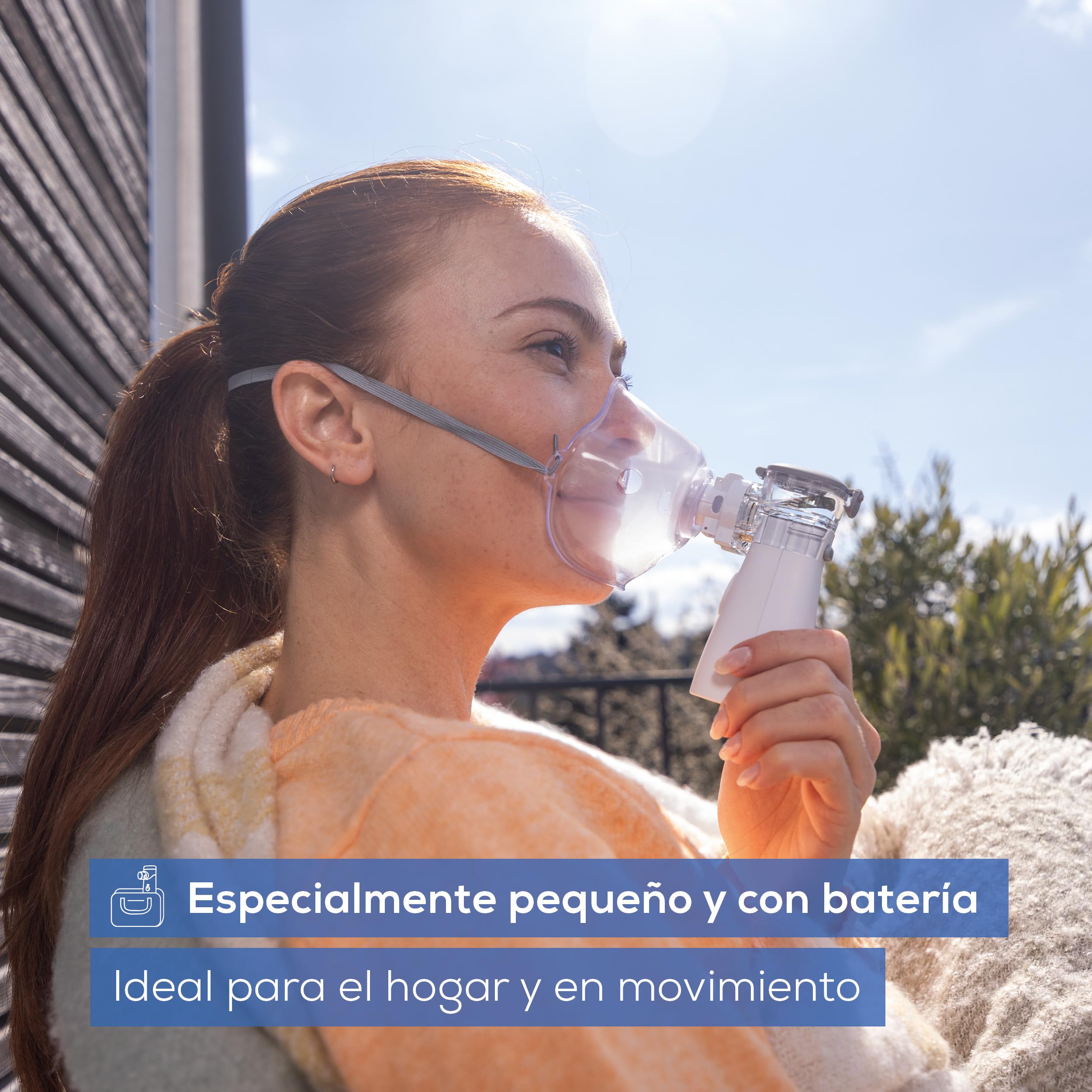 Beurer IH 57 Nebulizador con diafragma oscilante y tecnología de aerosol, inhalador portátil con batería recargable, para resfriados, asma y otras enfermedades respiratorias