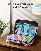 Vista 2 de ARTDOT 60 Slots Storage Container for Diamond Art Kits for Adults,Portable Bead Storage Boxes for Diamond Painting Accessories and Tools Pink